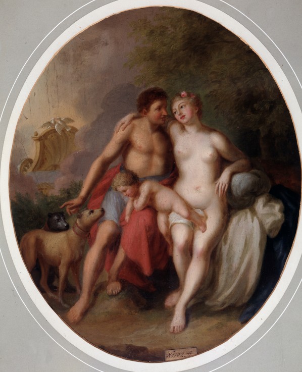 Venus and Adonis de Johann Heinrich Wilhelm Tischbein