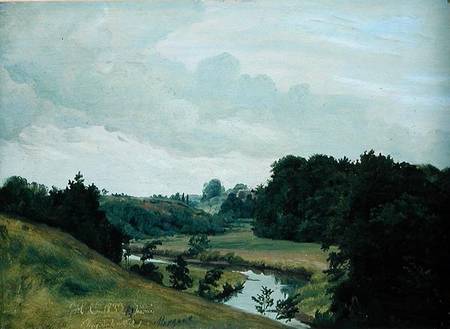 The River Alster at Poppenbuttel in the Morning de Johann Herman Carmiencke
