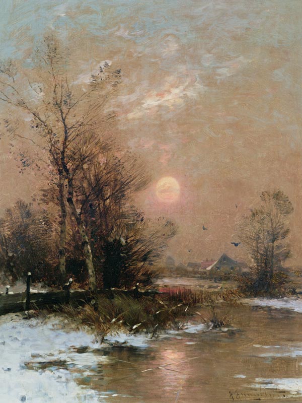 Winter Sunset de Johann II Jungblut