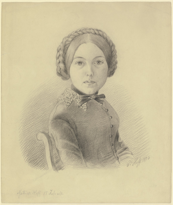 Bildnis Mathilde Hoff, Schwester des Künstlers de Johann Jakob Hoff
