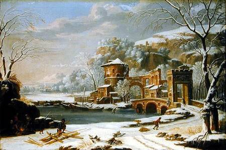 Winter Landscape de Johann Oswald Harms