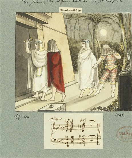 Illustration for Mozart''s ''The Magic Flute'' de Johann Peter Lyser