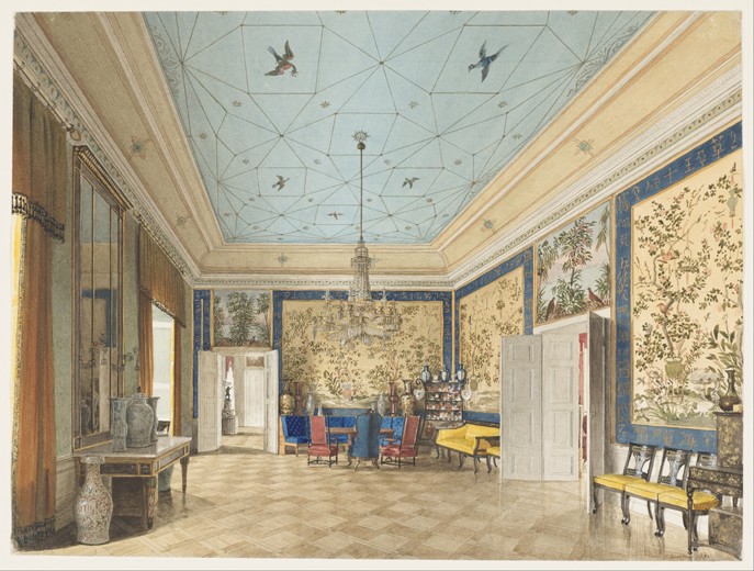 The Chinese Room in the Royal Palace, Berlin de Johann Philipp Eduard Gaertner