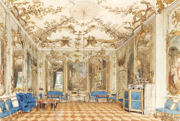 Concert Room of Sanssouci Palace in Potsdam de Johann Philipp Eduard Gaertner