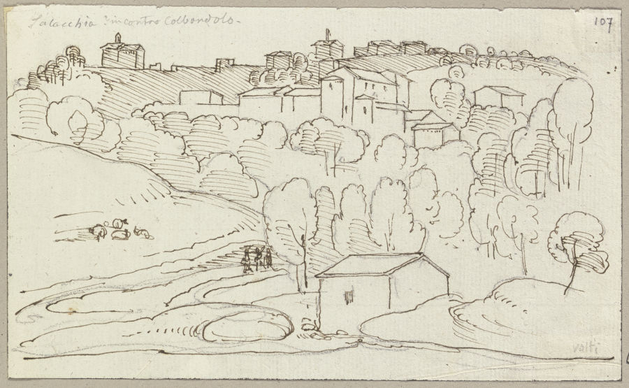 View on Colbordolo de Johann Ramboux