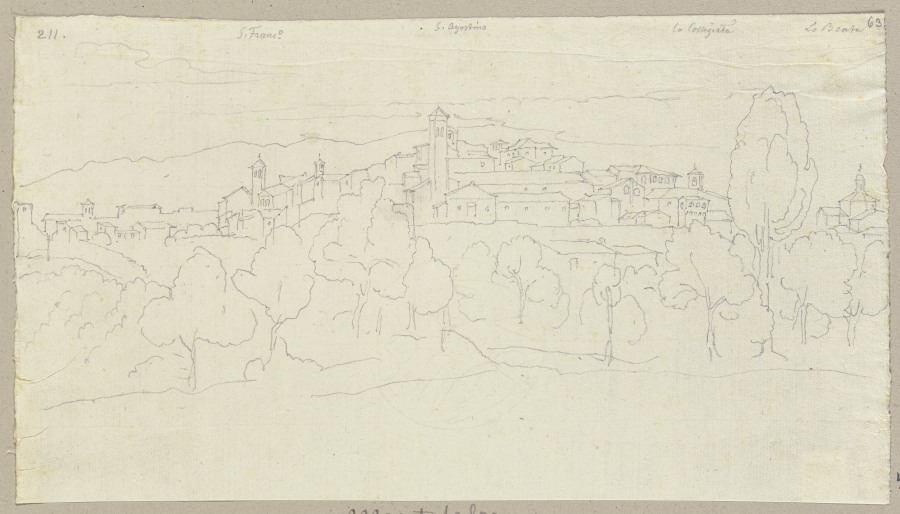 View on Montefalco de Johann Ramboux