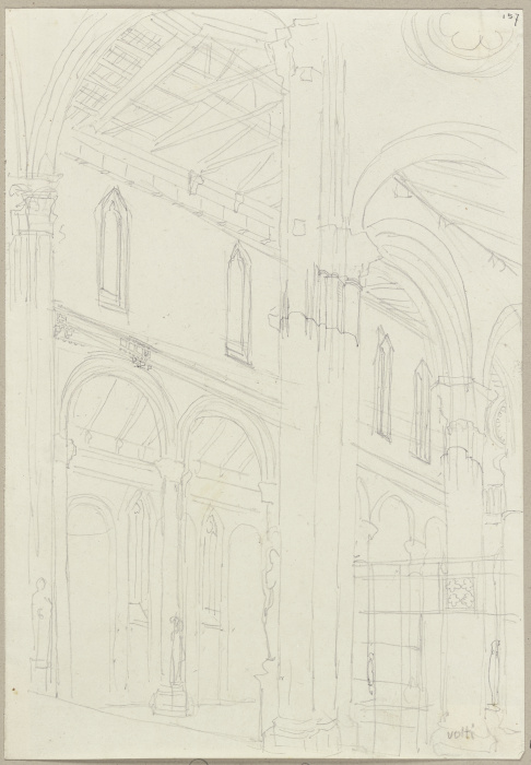 Detailansicht des Doms zu Orvieto de Johann Ramboux