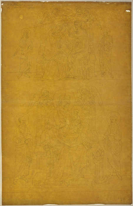 Detailansicht eines Altares von Duccio de Johann Ramboux