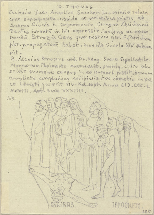 Die Hypokriten aus dem Jüngsten Gericht in der Strozzi-Kapelle in Santa Maria Novella in Florenz de Johann Ramboux