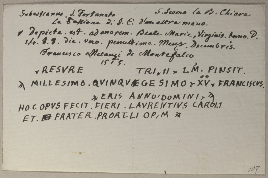 Die Nachschrift einer Inschrift de Johann Ramboux