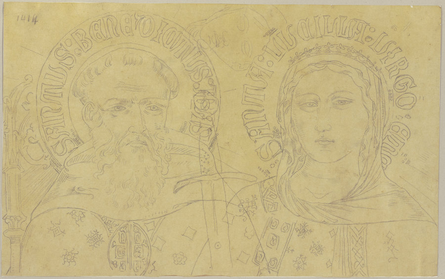 Heads of two saints de Johann Ramboux