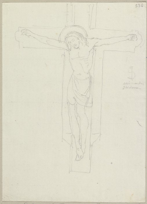 Kruzifix auf Holz im Tempio Malatestiano zu Rimini de Johann Ramboux