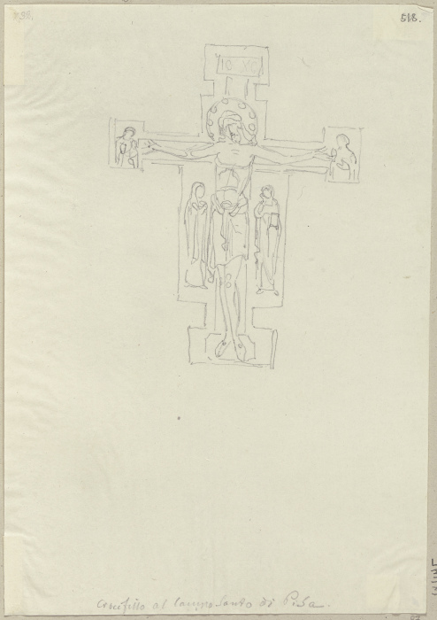 Kruzifix aus Holz in einer Kapelle des Camposanto Monumentale zu Pisa de Johann Ramboux
