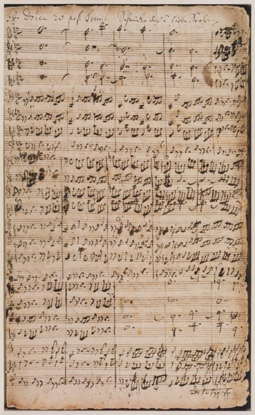 Autograph manuscript Cantata BWV 180 'Schmucke dich o liebe Seele' de Johann Sebastian Bach