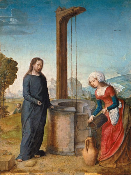 Christ and the Samariterin at the fountain de Johann von Flandern