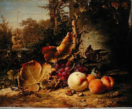 Fruit and Sparrows de Johann Wilhelm Preyer