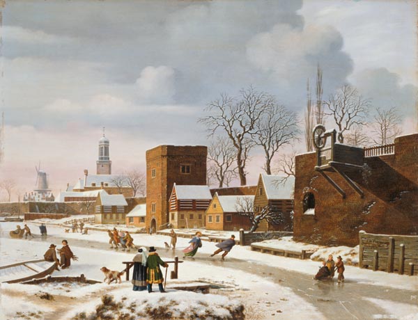 Dutch winter landscape. de Johann Wilhelm Preyer