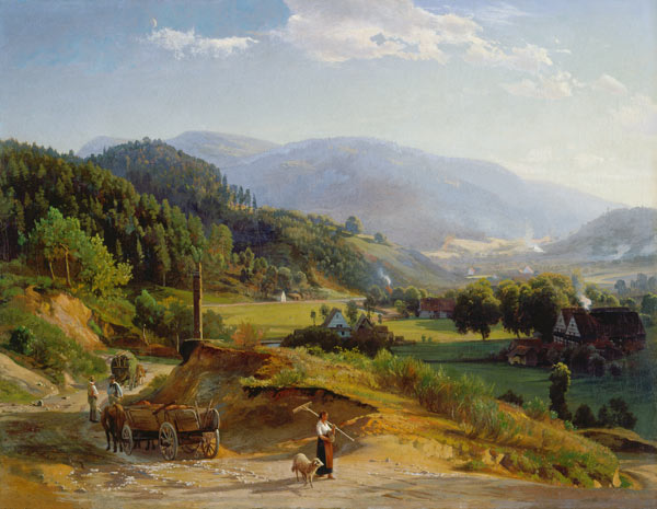 Landschaft mit Schmiede de Johann Wilhelm Schirmer
