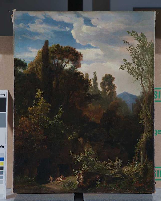 Landschaft mit badenden Frauen (bei Tivoli) de Johann Wilhelm Schirmer