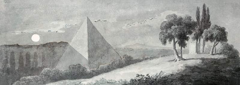 Pyramide des Cestius im Vollmondlicht de Johann Wolfgang von Goethe