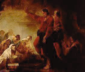 The Auferweckung of the Lazarus. de Johann Zick
