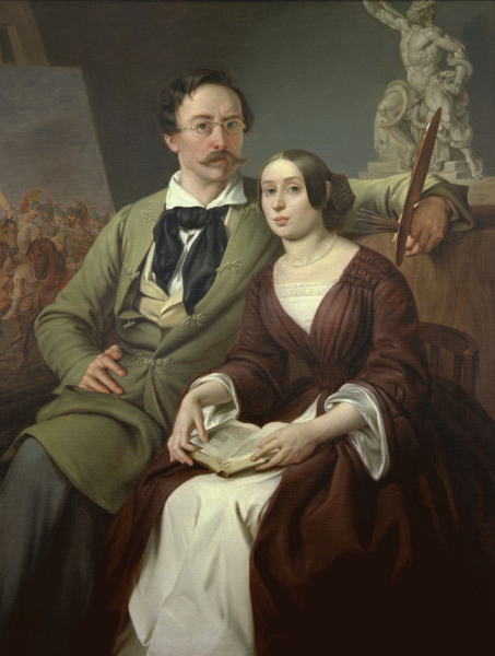 Self-portrait with daughter de Johann Ziegler