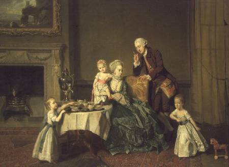 John Verney, 14th Baron Willoughby de Broke (1738-1816) and Lady Louisa North (1737-1816) his wife de Johann Zoffany
