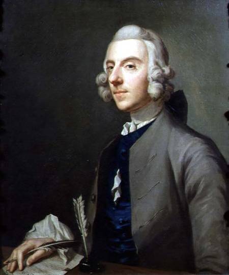 Portrait of Michael Arne (1740-86), composer and keyboard player de Johann Zoffany