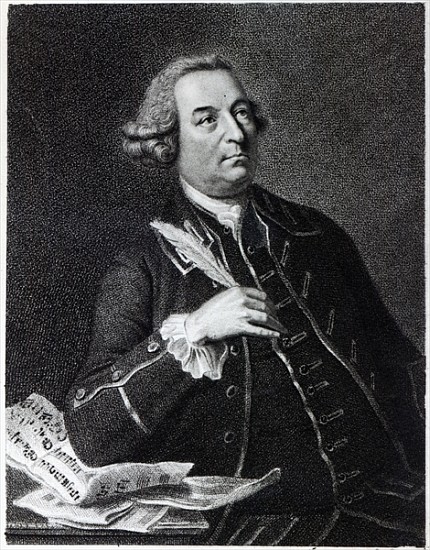 Portrait of John Christopher Smith (1712-95), musician and amanuensis of Handel de Johann Zoffany