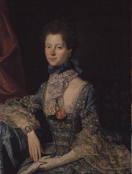 Queen Charlotte Sophia (1744-1818) wife of King George III (c.1765) de Johann Zoffany