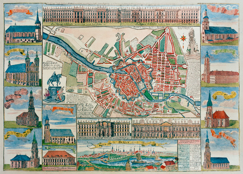 Berlin, town map 1749 de Johann David Schleuen