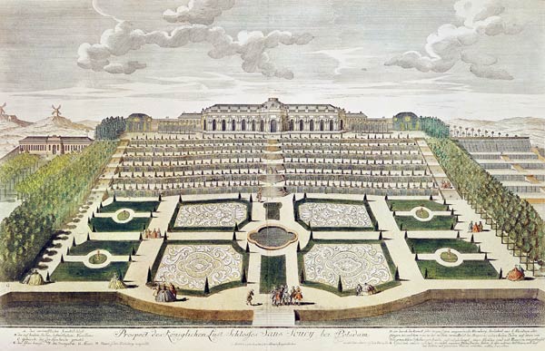 Potsdam , Sanssouci Palace de Johann David Schleuen