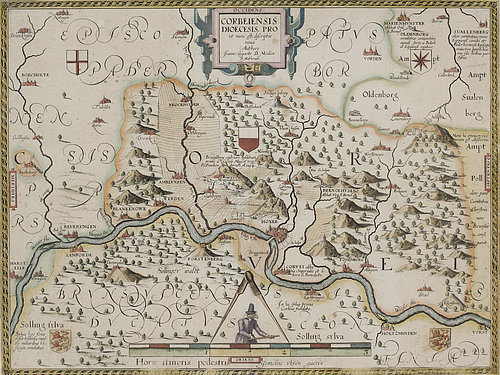 Pauluskarte des Hochstifts Münster aus: 'Prodromus Geographicus...' de Johannes Gigas