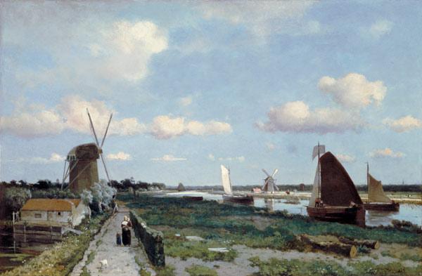 View of the Trekvliet canal near The Hague