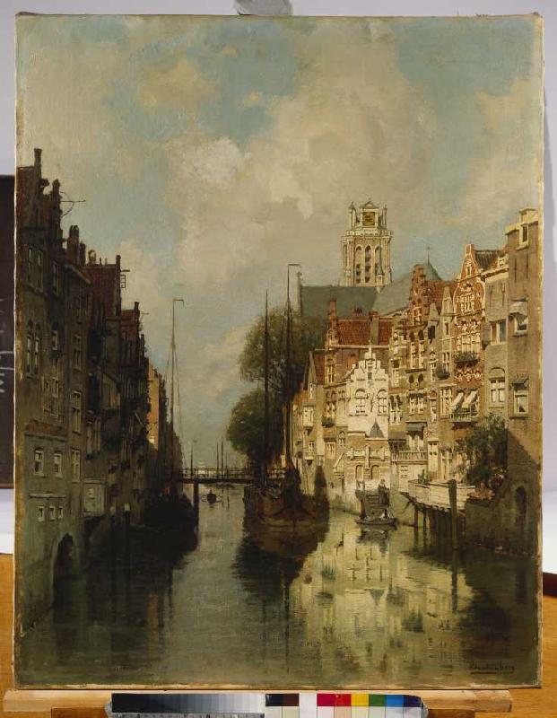 Ansicht des Voorstraathaven, Dordrecht. de Johannes Karel Christian Klinkenberg