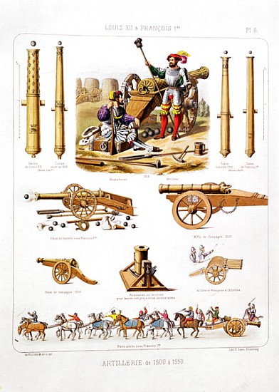 French artillery between 1500-50, from ''L''Artillerie Francaise'' de Johannes Moltzheim