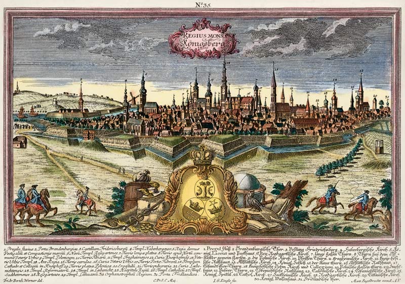 K??nigsberg , View ca. 1750 de Johann Georg Ringlin