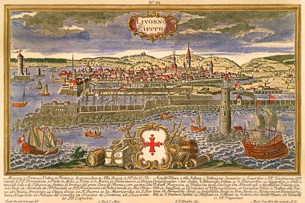 Livorno , View de Johann Georg Ringlin
