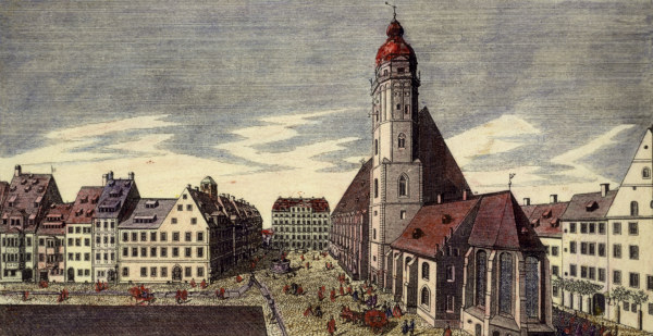 Leipzig, Thomaskirche, Engr.J.G.Schreiber de Johann Georg Schreiber