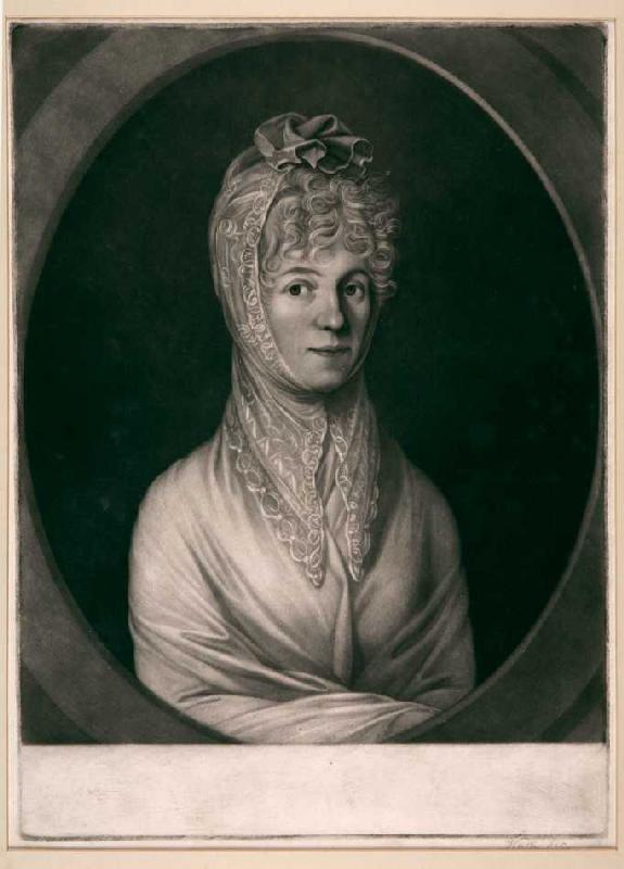 Bildnis einer Frau (Tochter des Freiherrn von Liechtenstein) de Johann Gerhard Huck