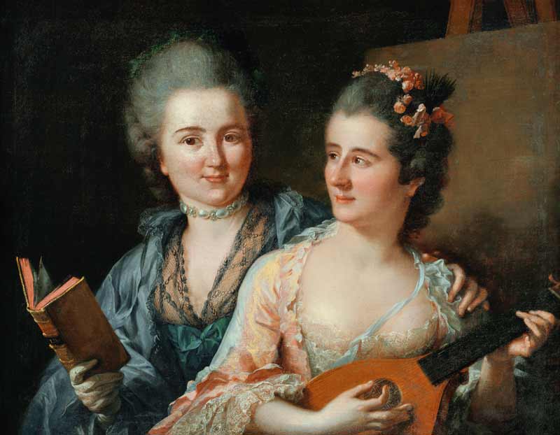 Doppelporträt der Schwestern Friederike Elisabeth und Wilhelmine Oeser de Johann Heinrich Tischbein
