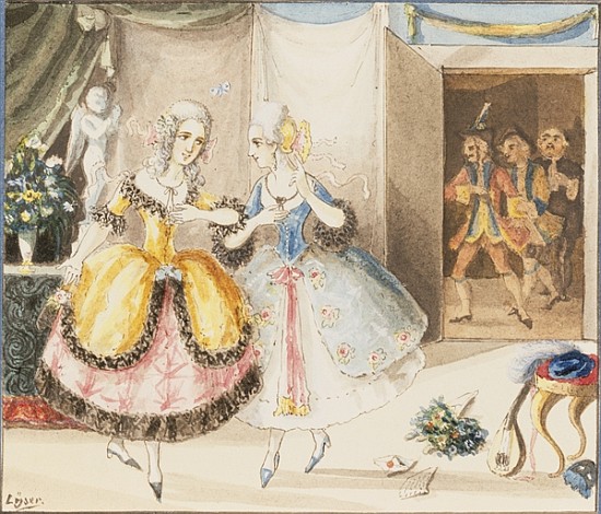 Characters from ''Cosi fan tutte'' de Johann Peter Mozart 1840Lyser