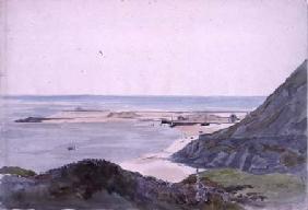 A coast scene with a harbour