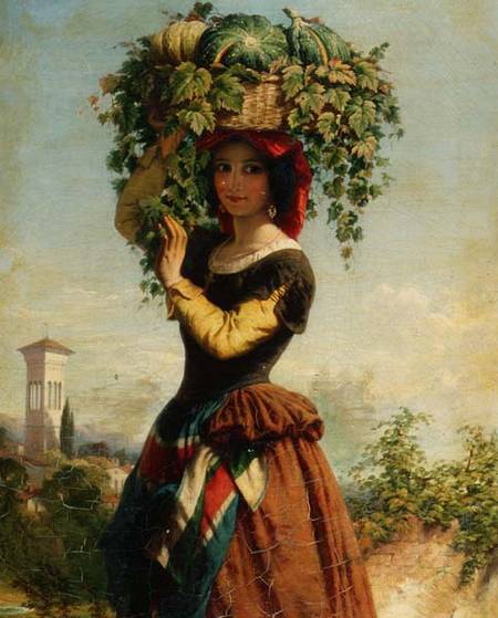 An Italian Fruit Seller de John Adam P. Houston