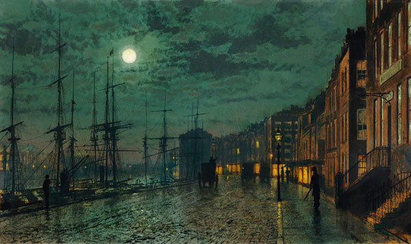 City Docks By Moonlight de John Atkinson Grimshaw