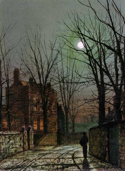 By the light of the moon de John Atkinson Grimshaw