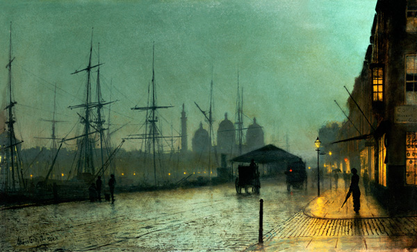 Humber Dockside, Hull de John Atkinson Grimshaw