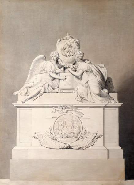 Design for the Monument to Captains Harvey and Hutt in Westminster Abbey de John Bacon