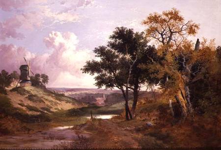 Landscape with a Windmill de John Berney Ladbrooke