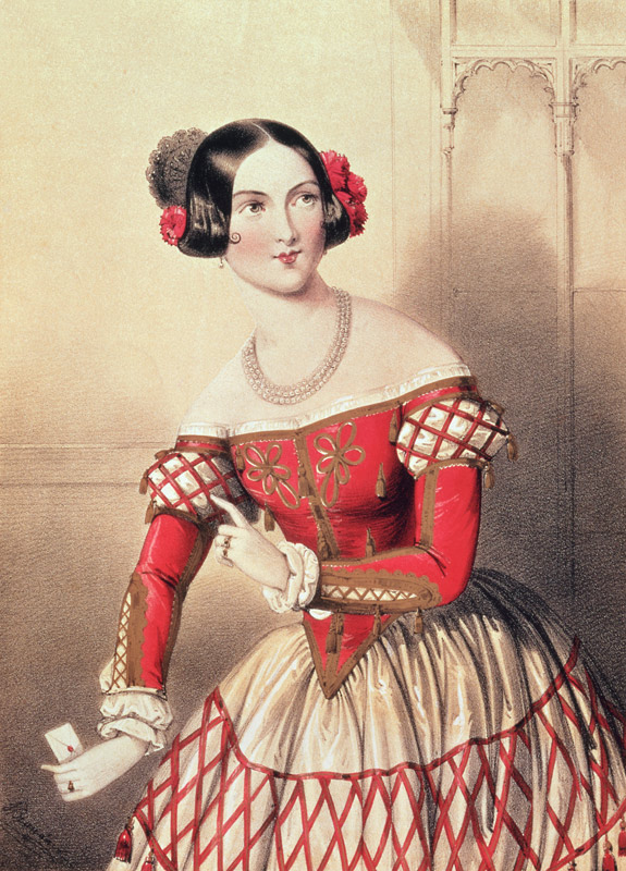 Madame Sontag as Rosina in ''The Barber of Seville''; engraved by the artist de John Brandard